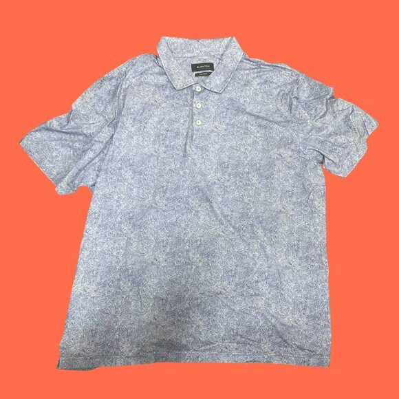 🌊 Bugatchi OoohCotton Tech 8-Way Stretch Polo Shirt – Sky Blue Textured - Picture 2 of 7
